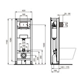 Idéal Standard - Pack WC suspendu i.life O slim + bâti support autoportant et plaque de commande