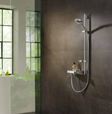Colonne de douche Grohe chromée montage mural, design moderne, couleur argentée