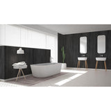 Panneau mural douche autoportant NICHEPANEL - Décor Béton Noir - Finition Mat
