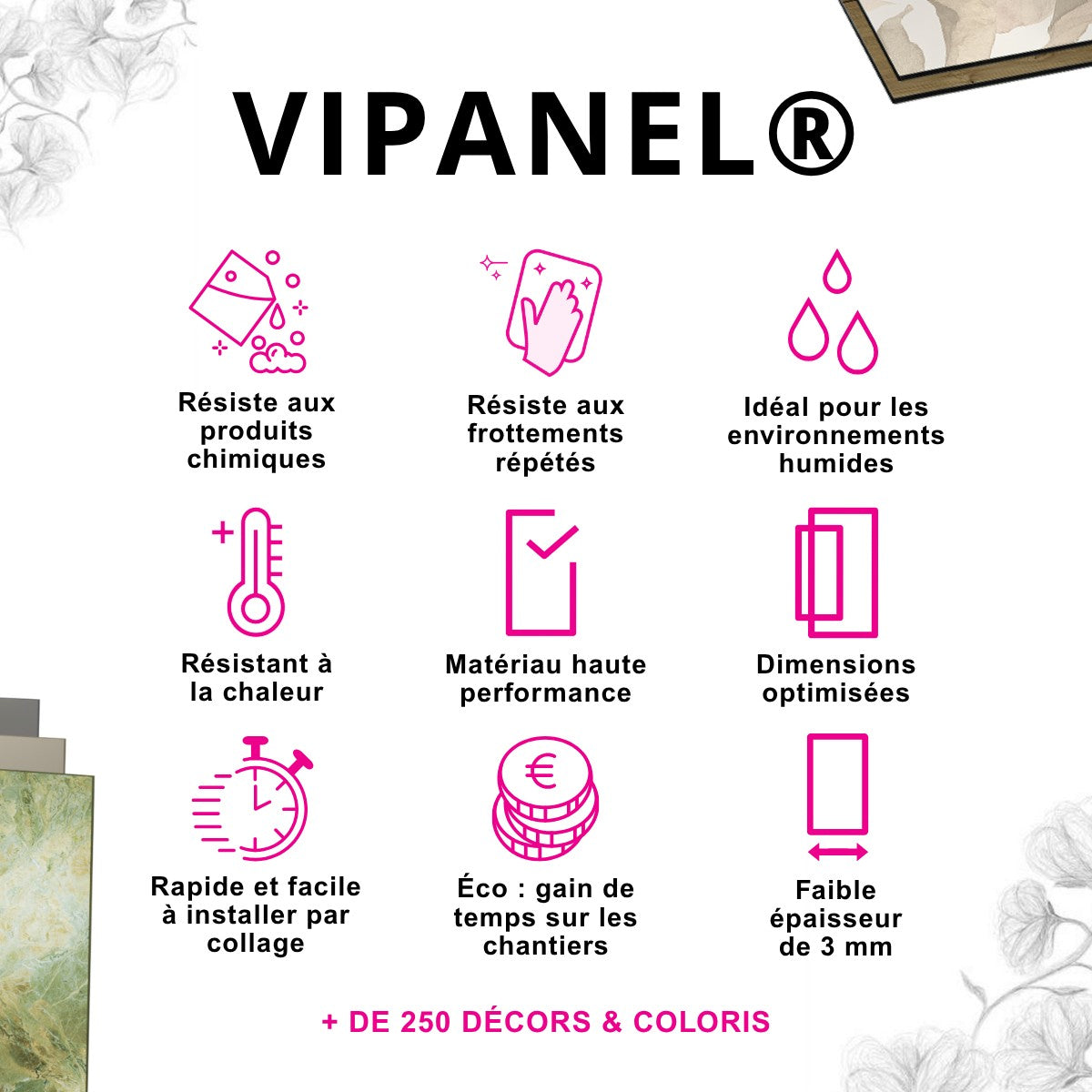 Panneau mural douche autoportant NICHEPANEL - Décor Béton Gris - Finition Mat