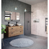 Panneau mural douche autoportant NICHEPANEL - Décor Marbre Blanc - Finition Mat