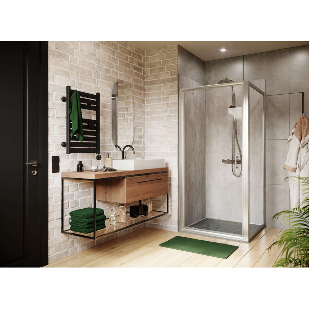 Panneau mural douche PREPANEL - Décor Béton Gris - Finition Mat