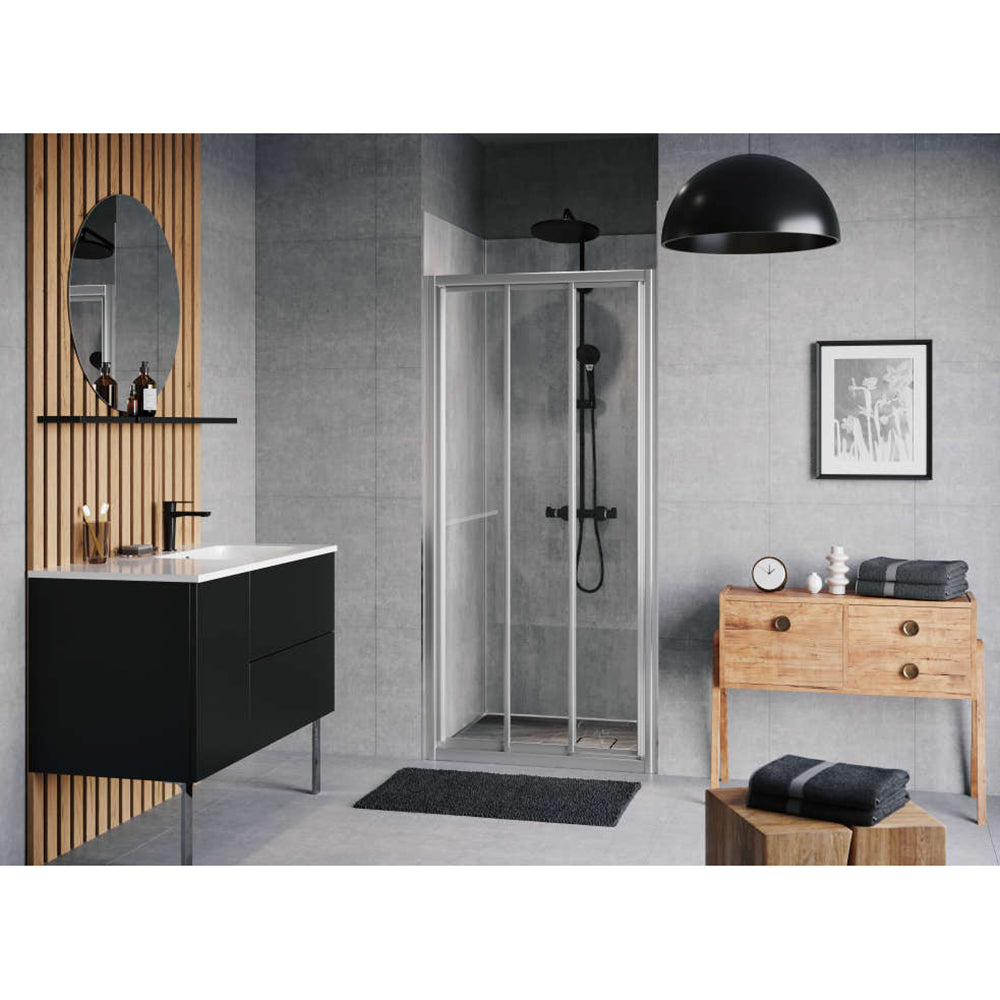Panneau mural douche PREPANEL - Décor Béton Gris - Finition Mat