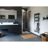 Panneau mural douche PREPANEL - Décor Béton Noir - Finition Mat