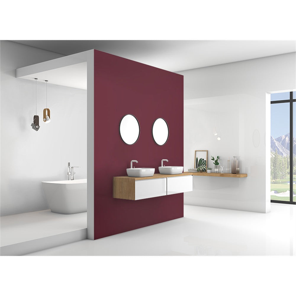 Panneau mural douche VIPANEL - Couleur Unie lie de vin - Finition velvet