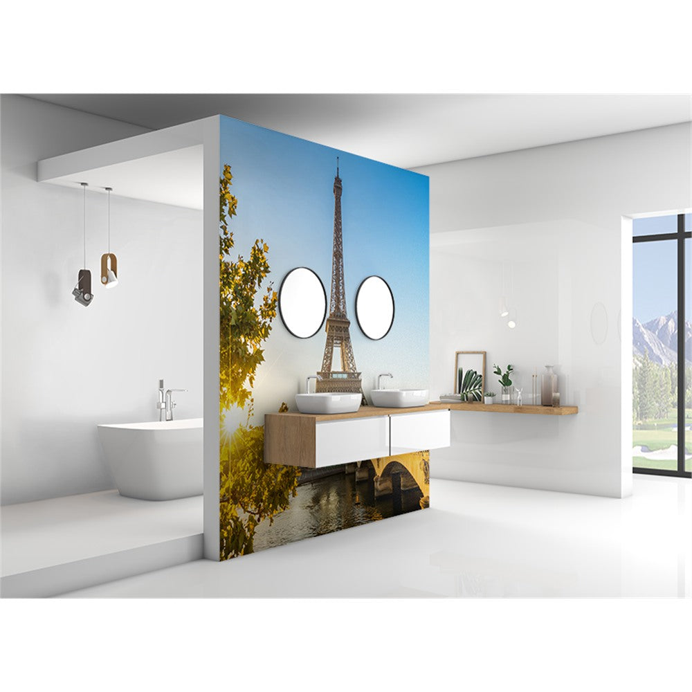 Panneau mural douche VIPANEL - Paysage urbain Paris - Finition brillant