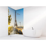 Panneau mural douche VIPANEL - Paysage urbain Paris - Finition brillant