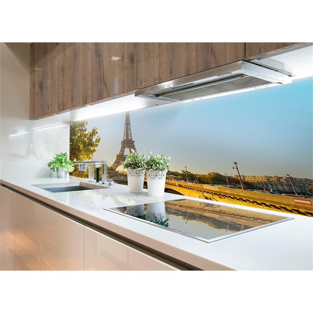 Panneau mural douche VIPANEL - Paysage urbain Paris - Finition brillant