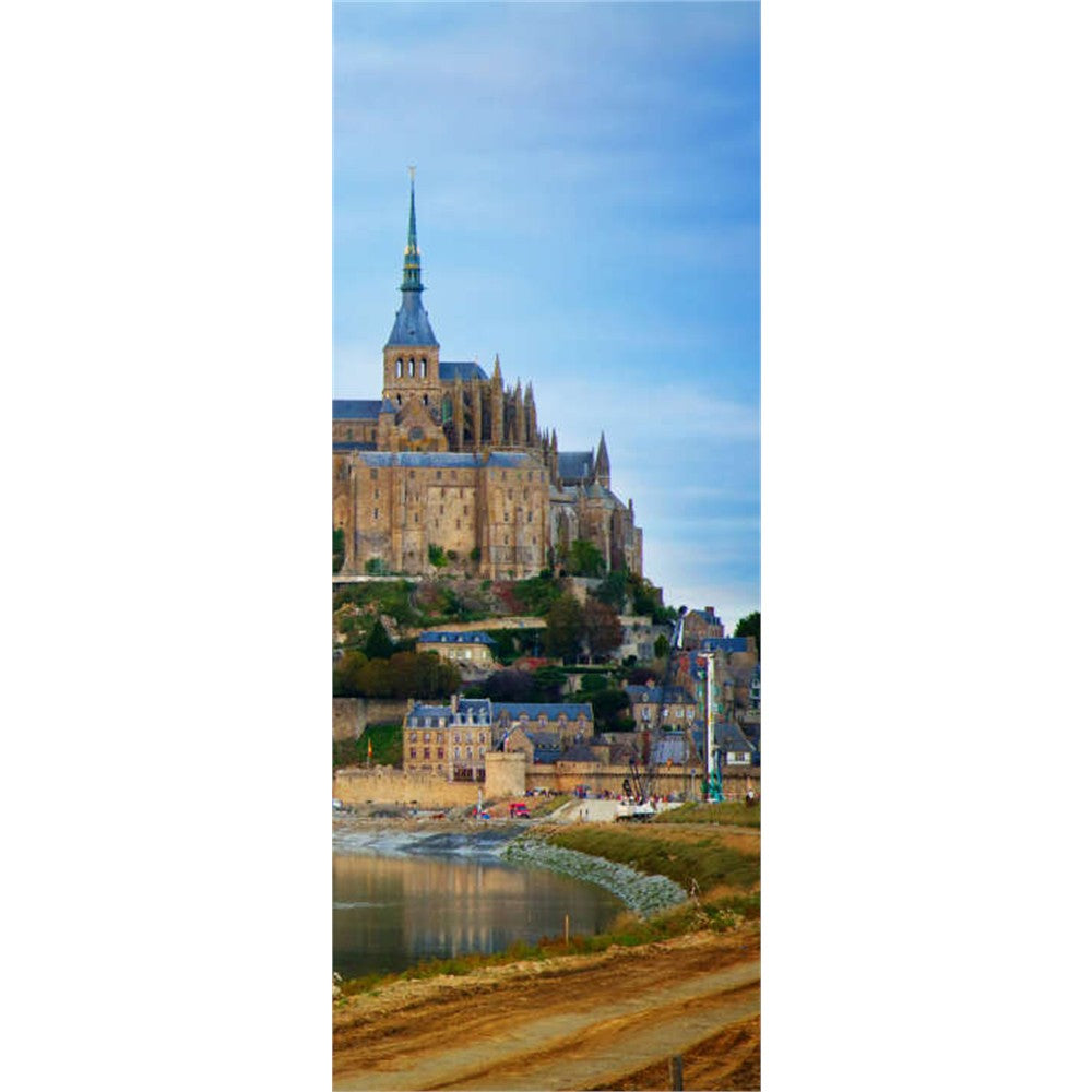 Panneau mural douche VIPANEL - Paysage urbain Mont St Michel - Finition brillant