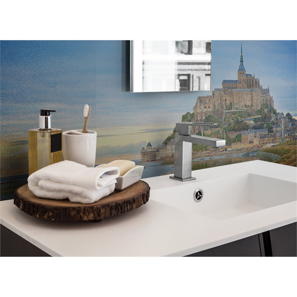 Panneau mural douche VIPANEL - Paysage urbain Mont St Michel - Finition brillant