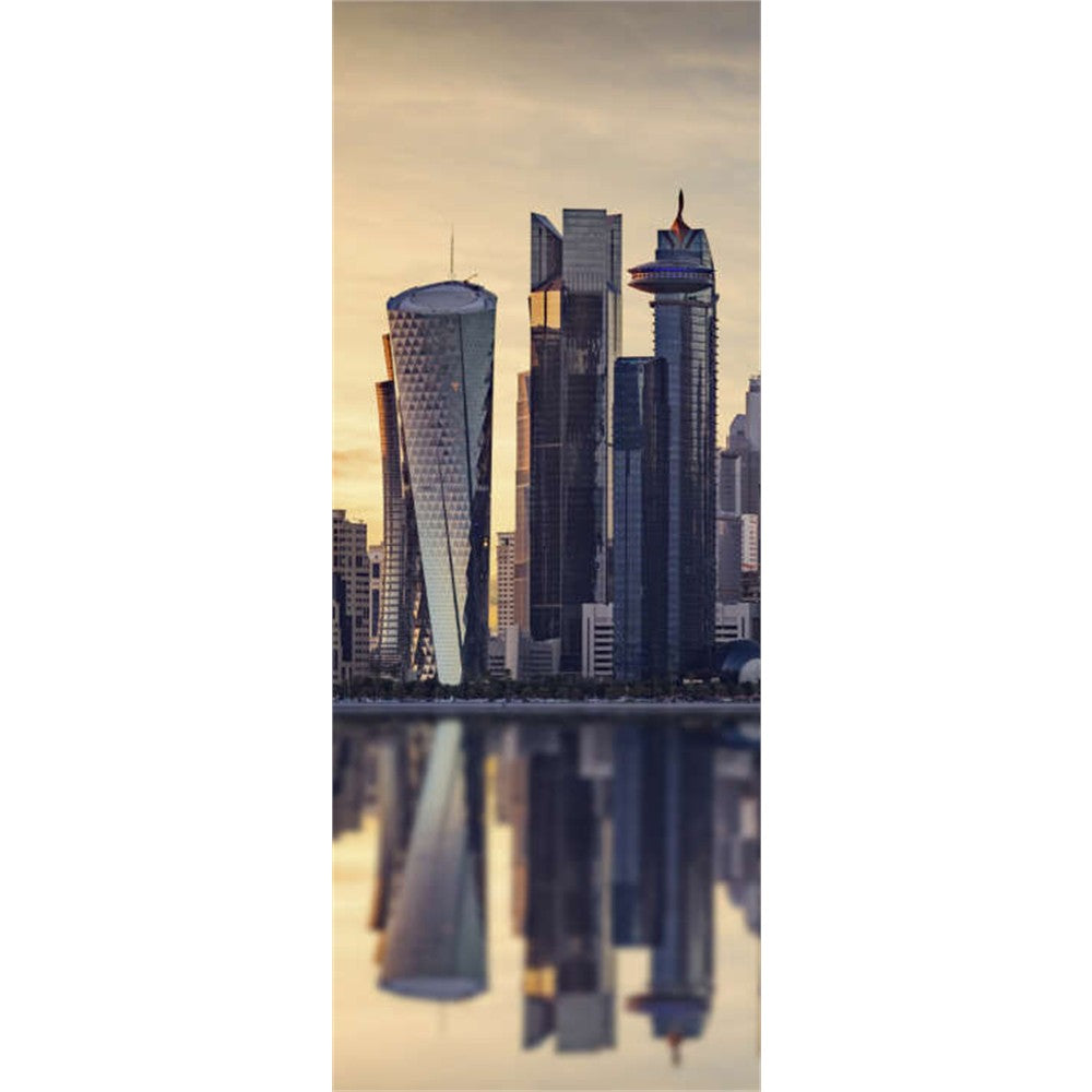 Panneau mural douche VIPANEL - Paysage urbain Skyline Doha - Finition brillant