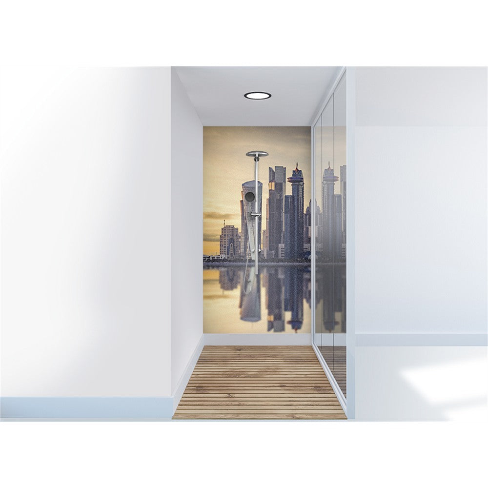 Panneau mural douche VIPANEL - Paysage urbain Skyline Doha - Finition brillant