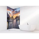 Panneau mural douche VIPANEL - Paysage urbain Bora Bora - Finition brillant