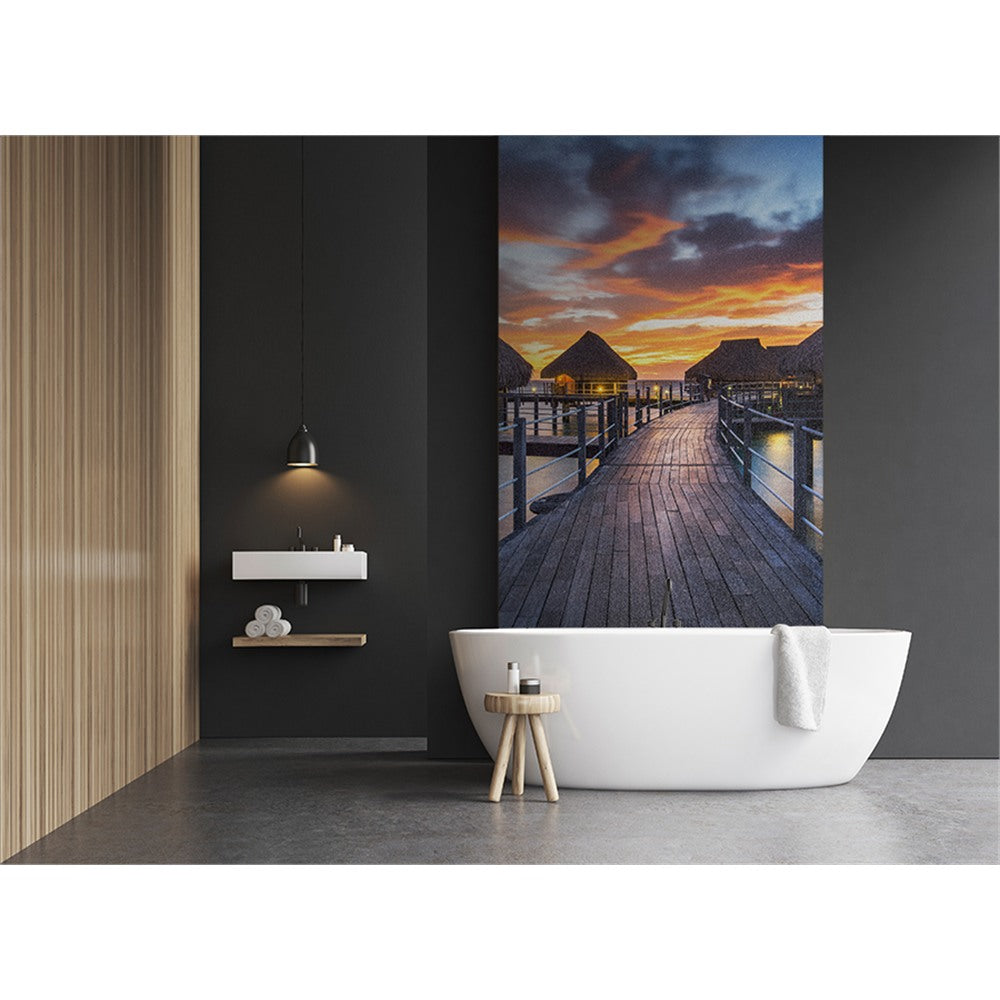 Panneau mural douche VIPANEL - Paysage urbain Bora Bora - Finition brillant