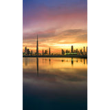 Panneau mural douche VIPANEL - Paysage urbain Skyline Dubaï - Finition brillant