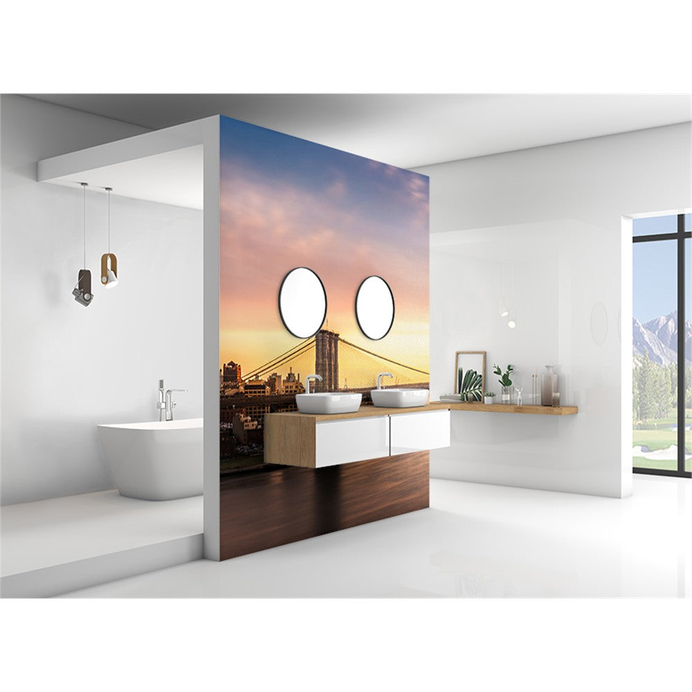 Panneau mural douche VIPANEL - Paysage urbain Skyline Brooklyn - Finition brillant