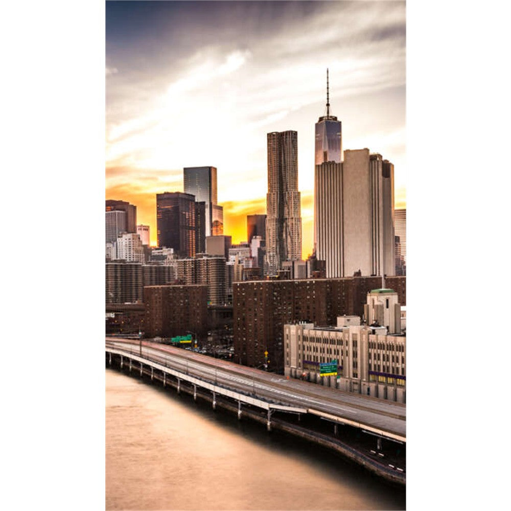 Panneau mural douche VIPANEL - Paysage urbain Skyline Brooklyn - Finition brillant