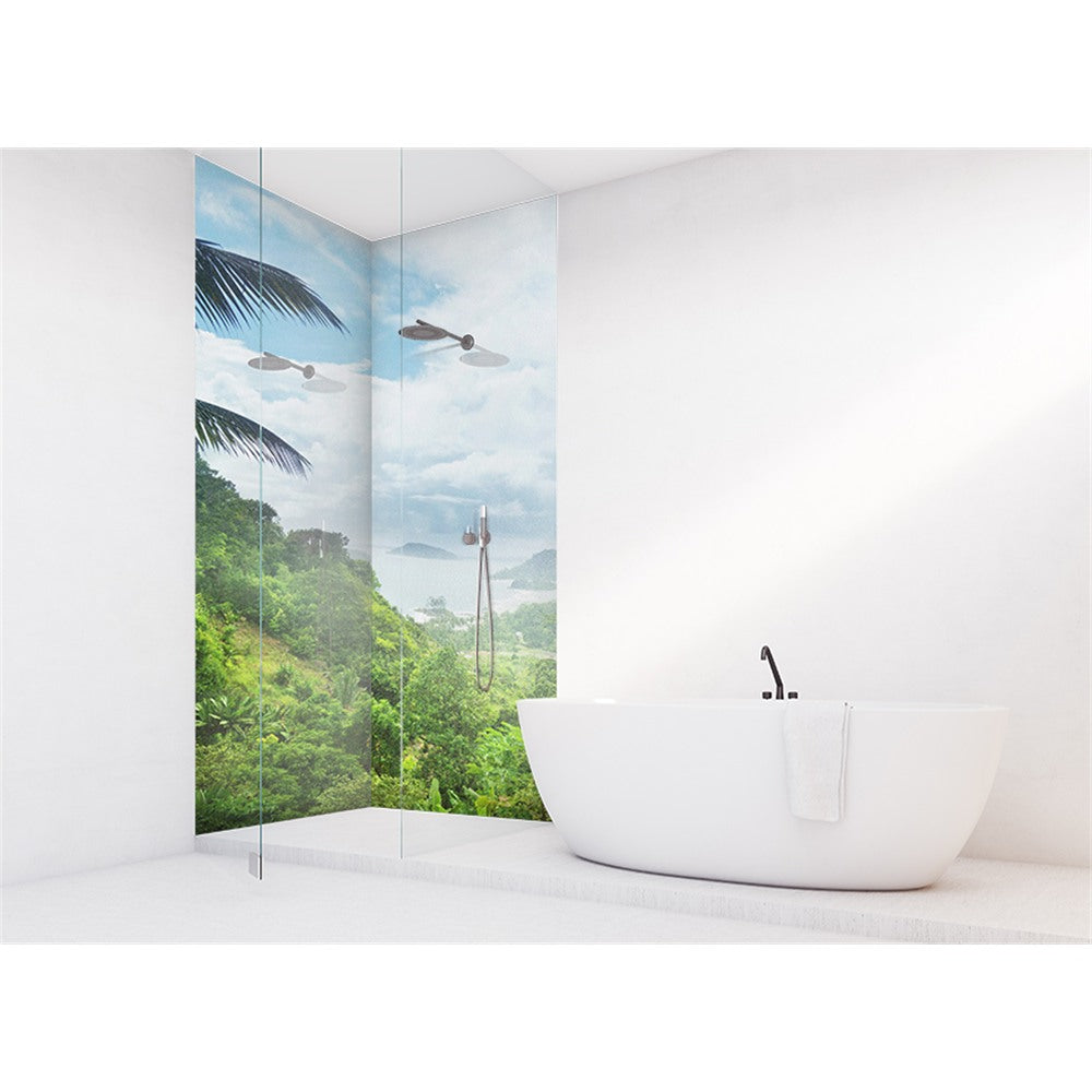 Panneau mural douche VIPANEL - Inspiration nature Forêt trop - Finition brillant