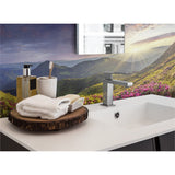 Panneau mural douche VIPANEL - Inspiration nature Lever de soleil sur la montagne - Finition brillant