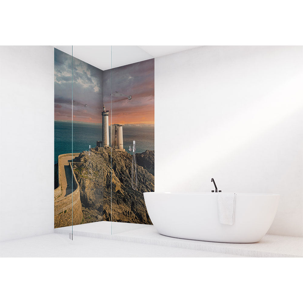 Panneau mural douche VIPANEL - Inspiration nature Phare - Finition brillant