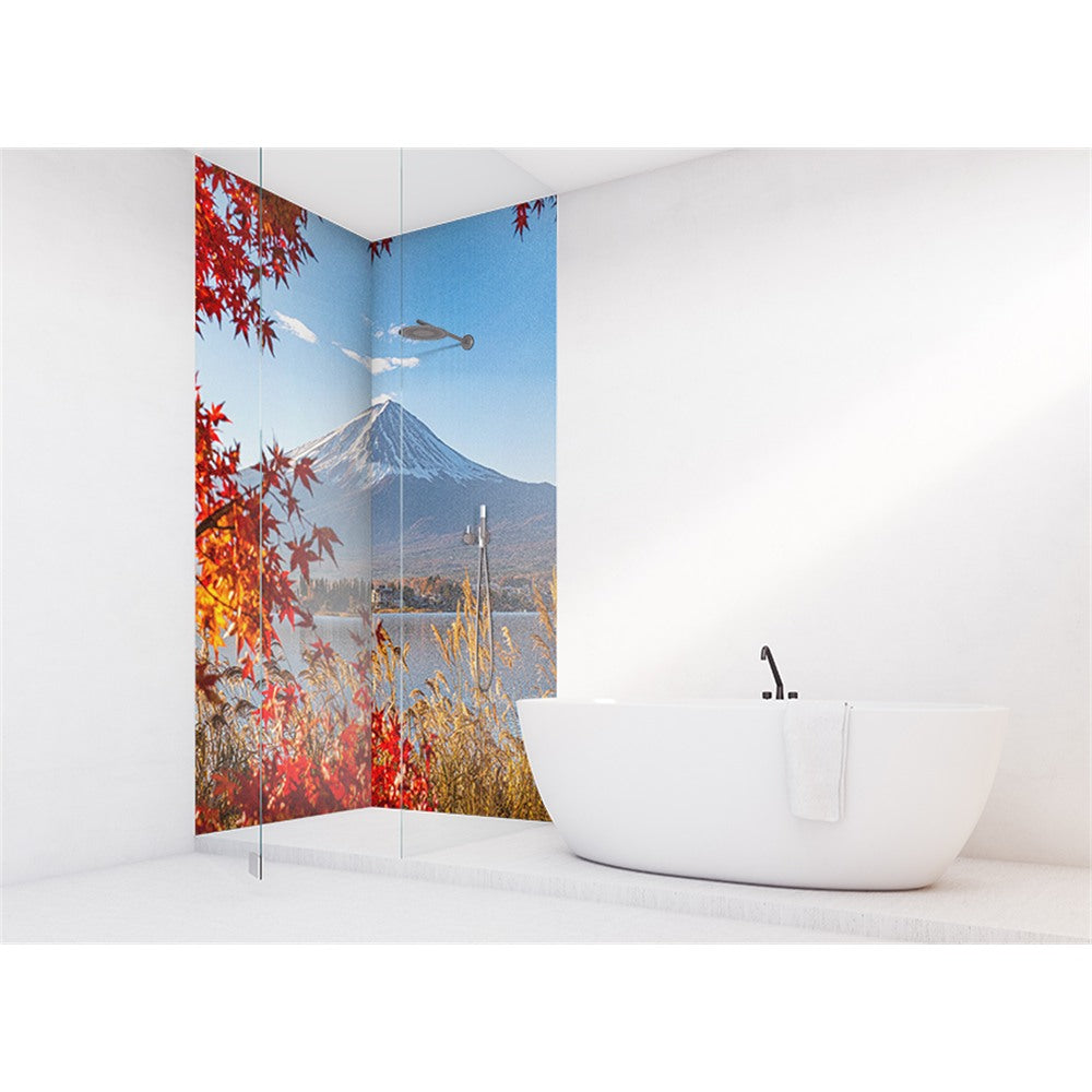 Panneau mural douche VIPANEL - Inspiration nature Mont Fuji - Finition brillant