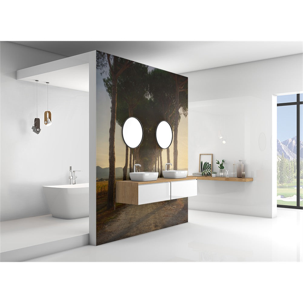 Panneau mural douche VIPANEL - Inspiration nature Chemin des pins - Finition brillant
