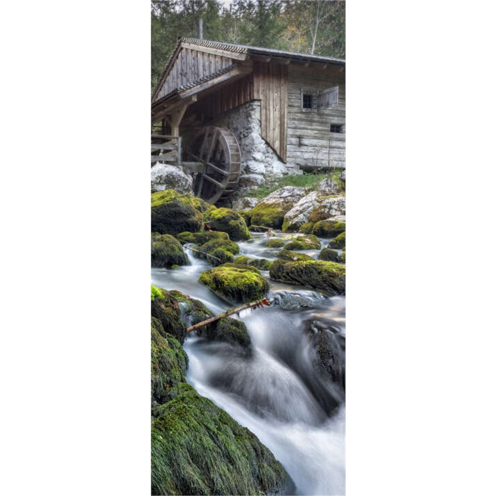Panneau mural douche VIPANEL - Inspiration nature Cabane en montage - Finition brillant