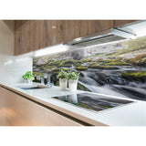 Panneau mural douche VIPANEL - Inspiration nature Cabane en montage - Finition brillant