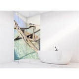 Panneau mural douche VIPANEL - Inspiration nature Bateau de pêcheur tropical - Finition brillant