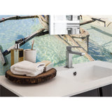 Panneau mural douche VIPANEL - Inspiration nature Bateau de pêcheur tropical - Finition brillant