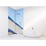 Panneau mural douche VIPANEL - Inspiration nature Bateau bleu et blanc - Finition brillant