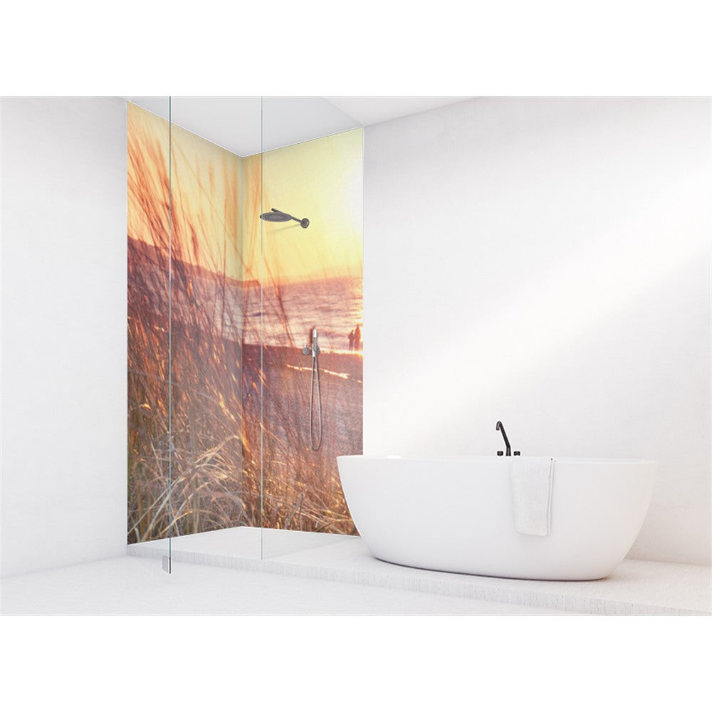 Panneau mural douche VIPANEL - Inspiration nature Dune bord de mer - Finition brillant