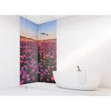 Panneau mural douche VIPANEL - Inspiration nature Pivoines - Finition brillant