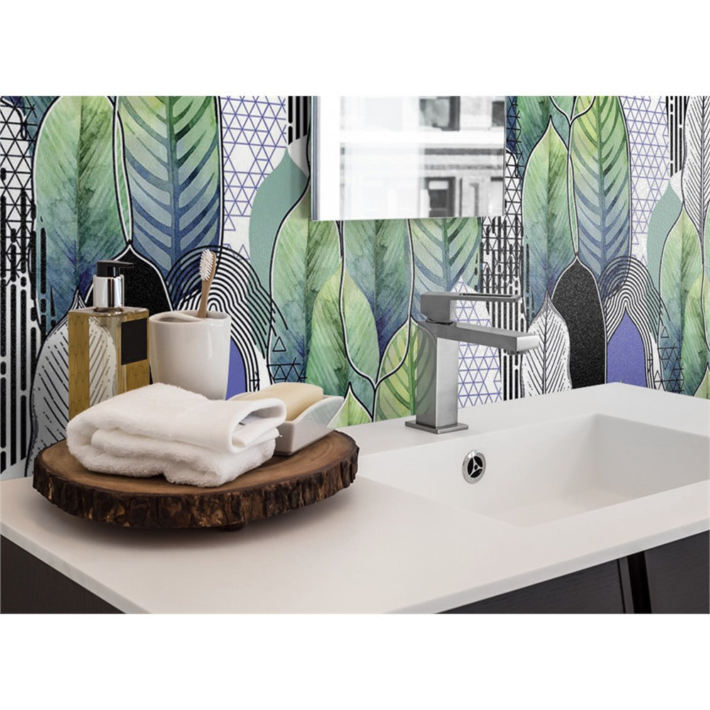 Panneau mural douche VIPANEL - Inspiration nature Papier peint feuilles petites - Finition mat