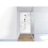 Panneau mural douche VIPANEL - Inspiration nature Croquis de fleur - Finition velvet