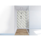 Panneau mural douche VIPANEL - Inspiration nature Coquelicots vert - Finition mat