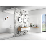 Panneau mural douche VIPANEL - Inspiration nature Coquelicots gris - Finition mat