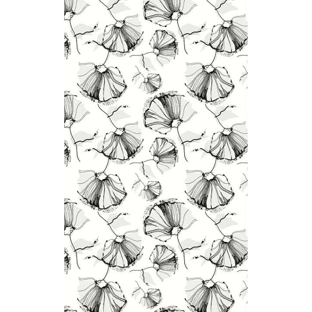 Panneau mural douche VIPANEL - Inspiration nature Coquelicots gris - Finition mat