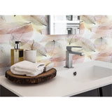 Panneau mural douche VIPANEL - Inspiration nature Feuilles transparentes - Finition mat