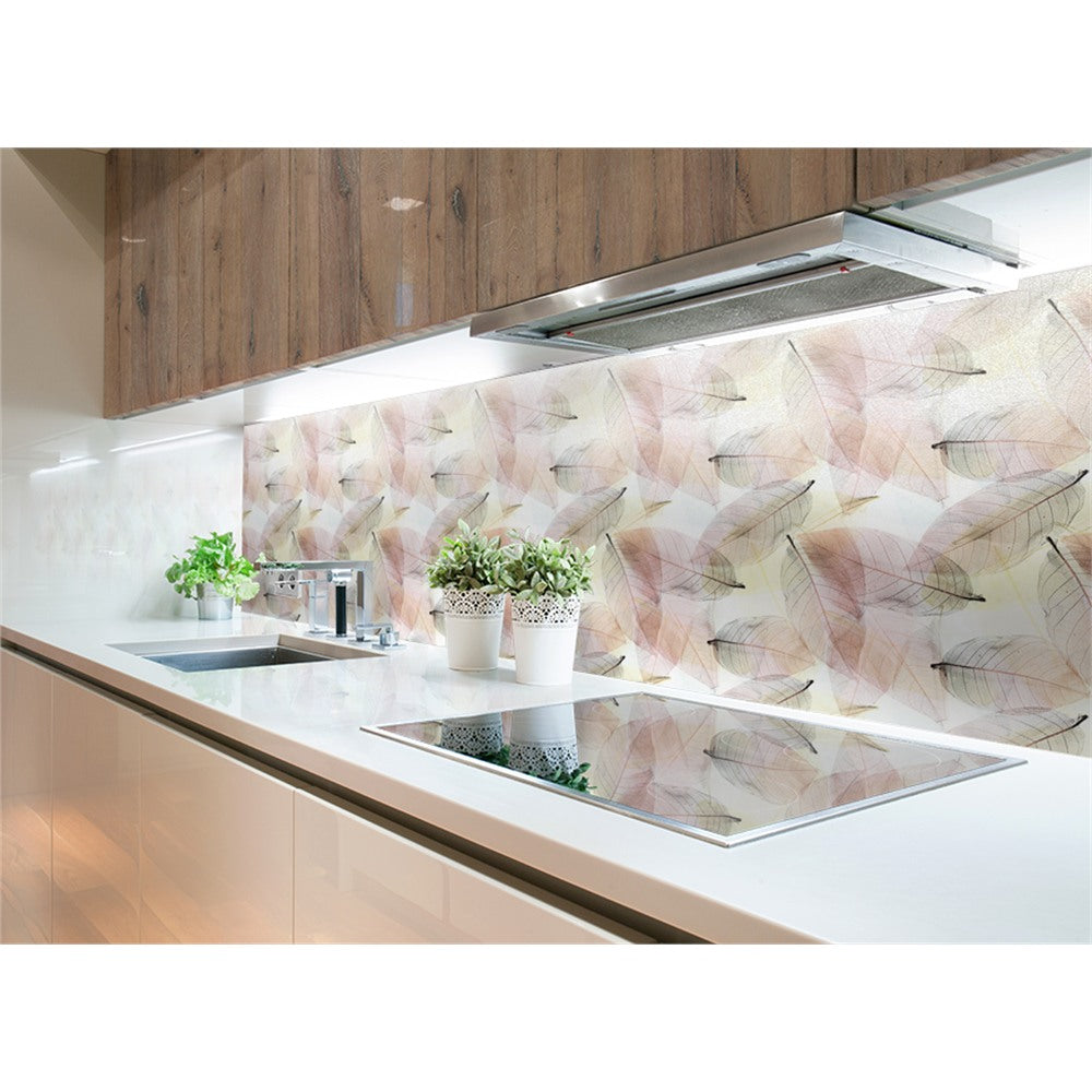 Panneau mural douche VIPANEL - Inspiration nature Feuilles transparentes - Finition mat