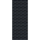 Panneau mural douche VIPANEL - Carrelage Rétro noir - Finition brillant