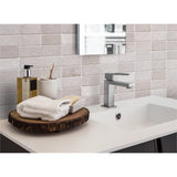 Panneau mural douche VIPANEL - Carrelage Mosaïque marbre greige - Finition brillant