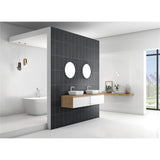 Panneau mural douche VIPANEL - Carrelage Pierre gris - Finition brillant
