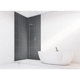 Panneau mural douche VIPANEL - Carrelage Pierre gris - Finition brillant