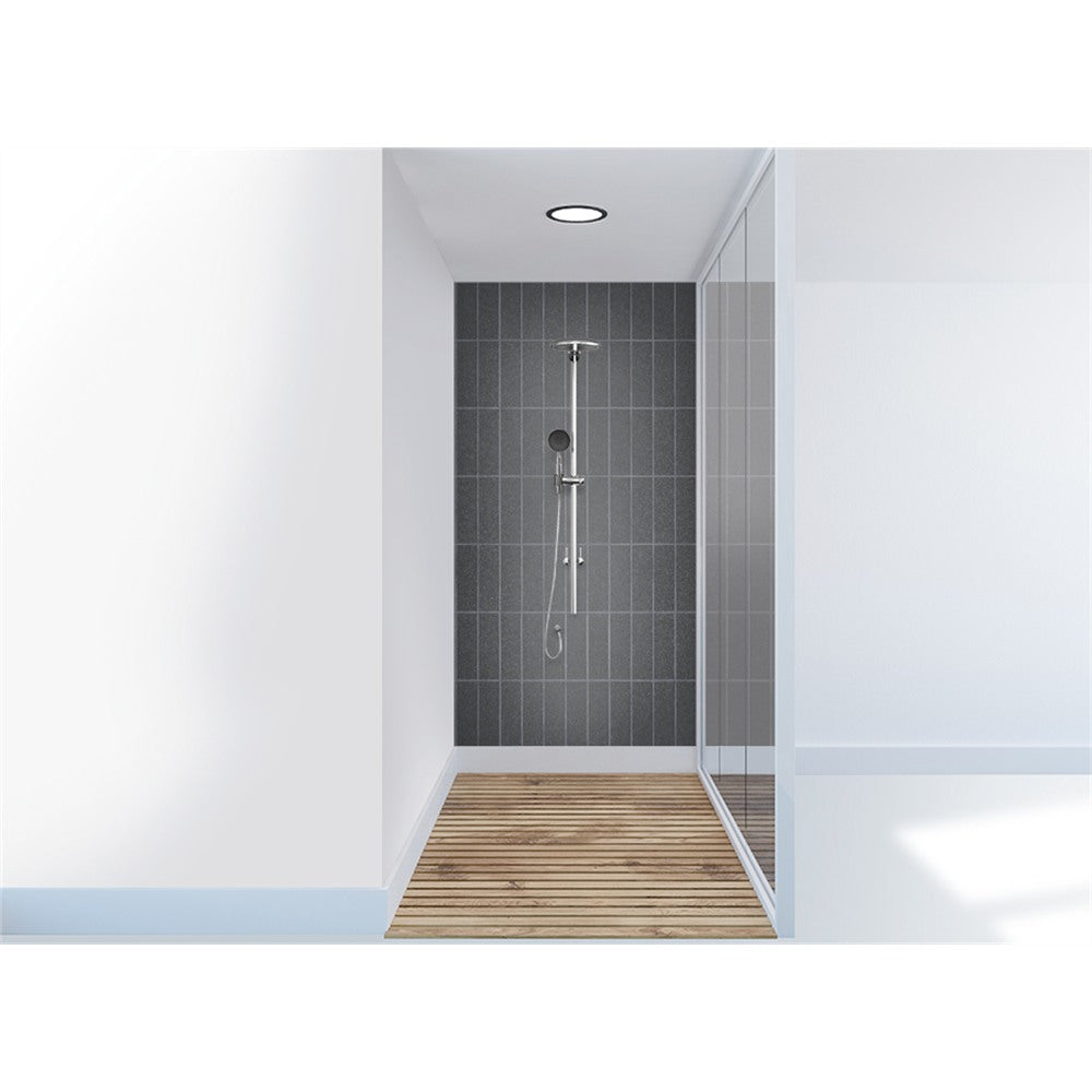 Panneau mural douche VIPANEL - Carrelage Pierre gris - Finition brillant