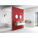 Panneau mural douche VIPANEL - Carrelage Avantgarde rouge - Finition brillant