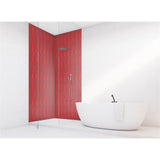 Panneau mural douche VIPANEL - Carrelage Avantgarde rouge - Finition brillant