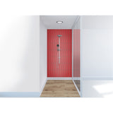 Panneau mural douche VIPANEL - Carrelage Avantgarde rouge - Finition brillant