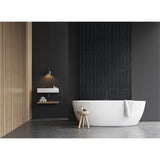 Panneau mural douche VIPANEL - Carrelage Avantgarde gris - Finition brillant