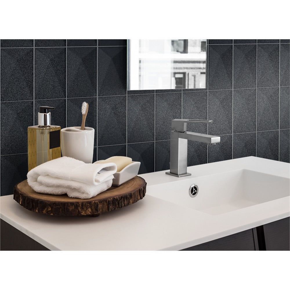 Panneau mural douche VIPANEL - Carrelage Avantgarde gris - Finition brillant